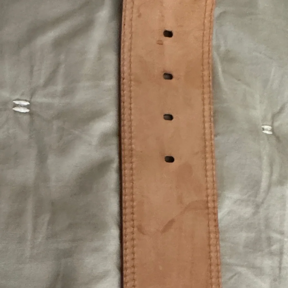 Tan Leather Belt with Clear Buckle - Picture 3 of 3